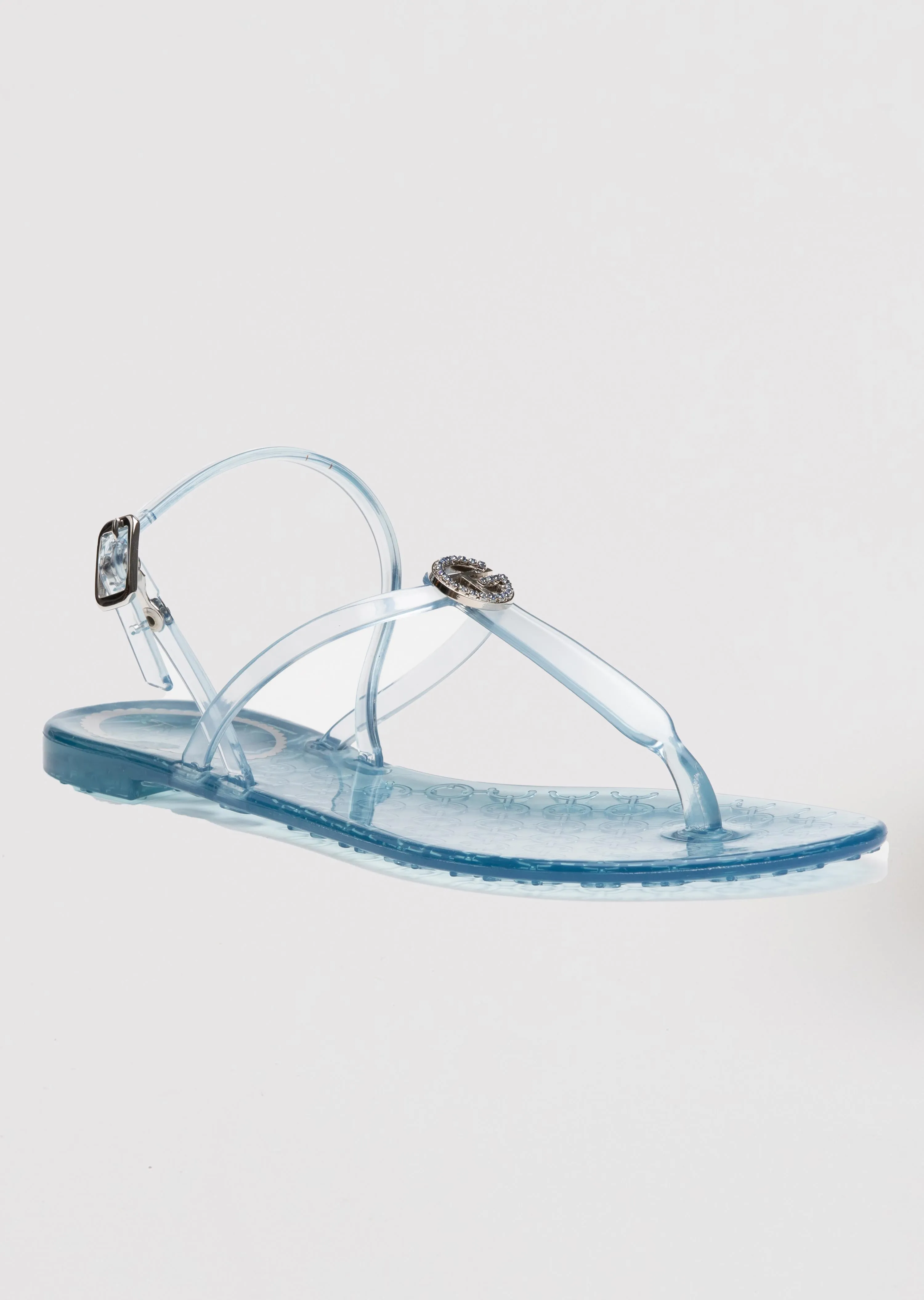 Lucia Jelly Sandals with Back Strap and Crystal Logo