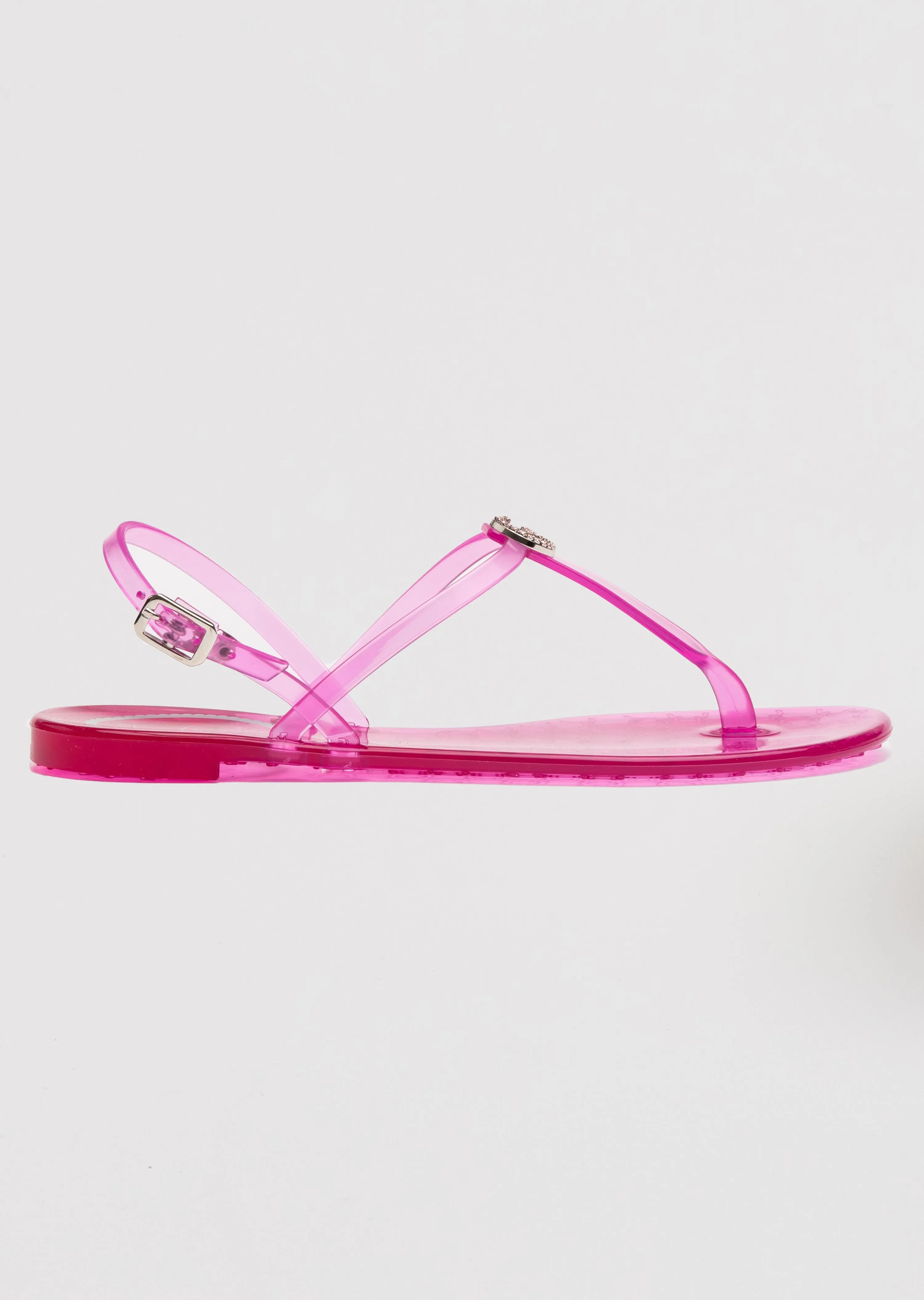 Lucia Jelly Sandals with Back Strap and Crystal Logo