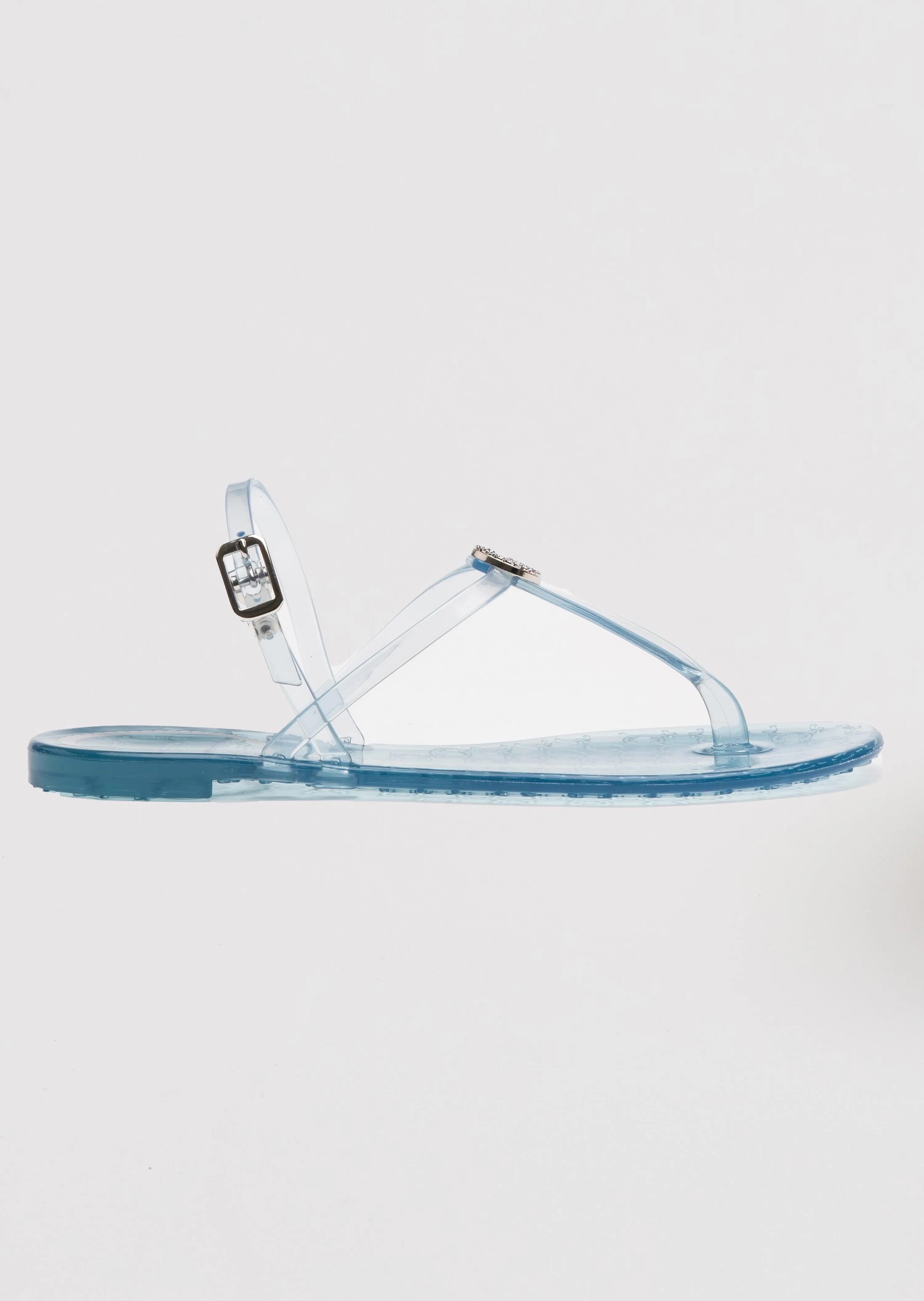 Lucia Jelly Sandals with Back Strap and Crystal Logo