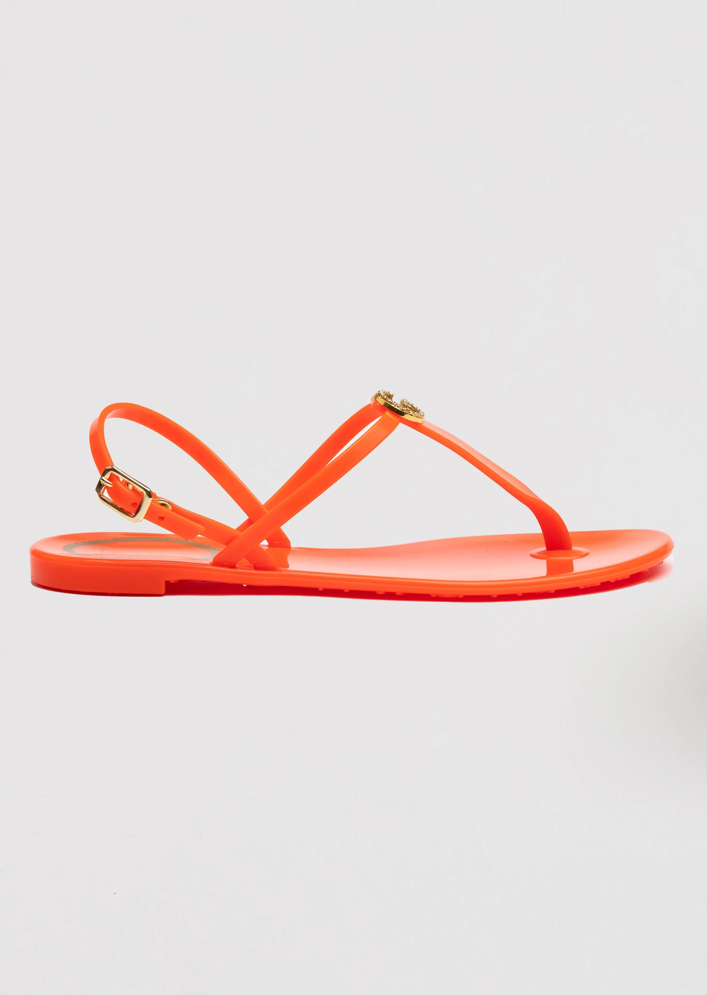 Lucia Jelly Sandals with Back Strap and Crystal Logo