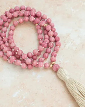 Mala Moonlight - Rhodonite Mala Beads Necklace