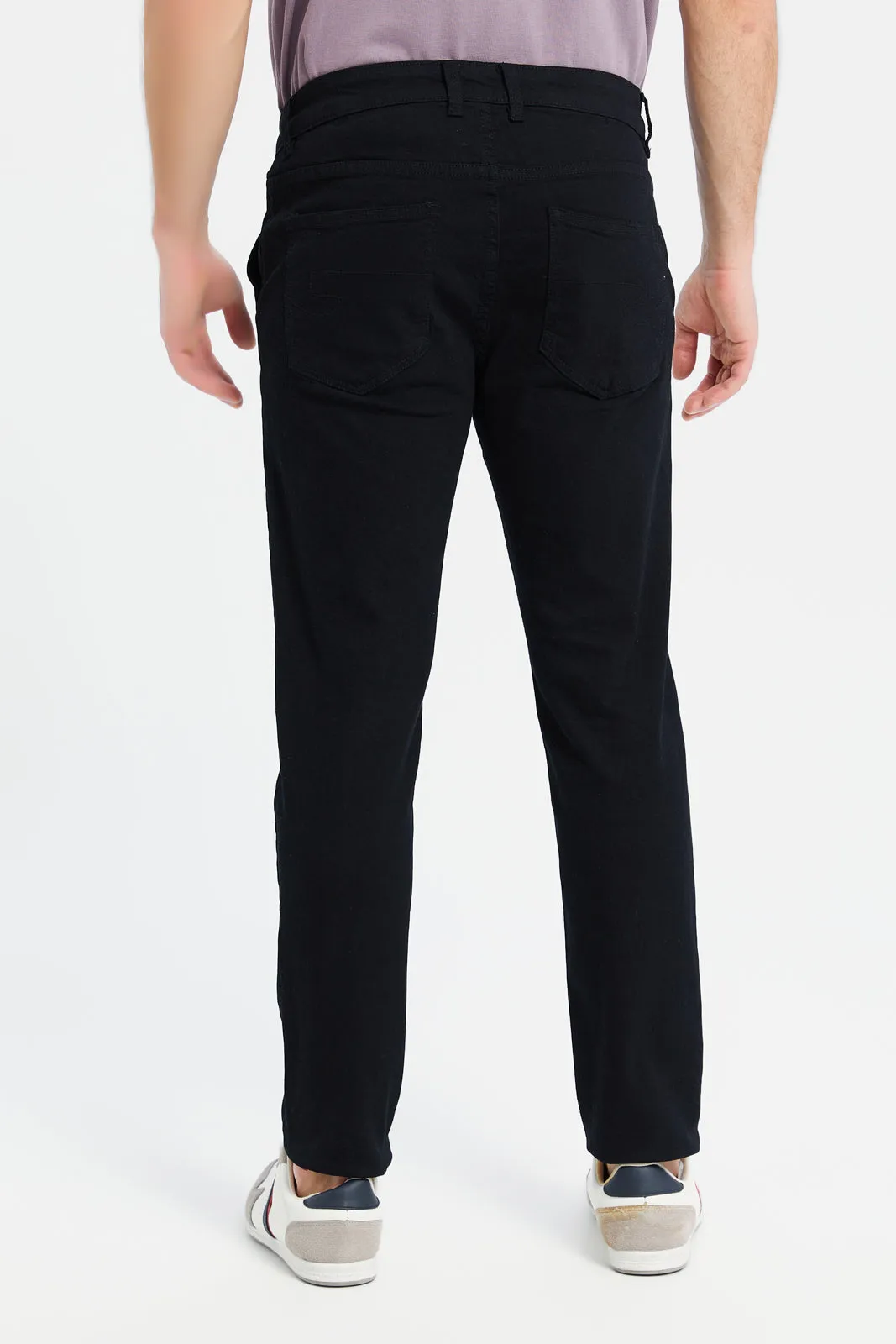 Men Black Pocket Denim Jeans