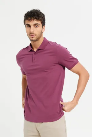 Men Mauve Polo Shirt