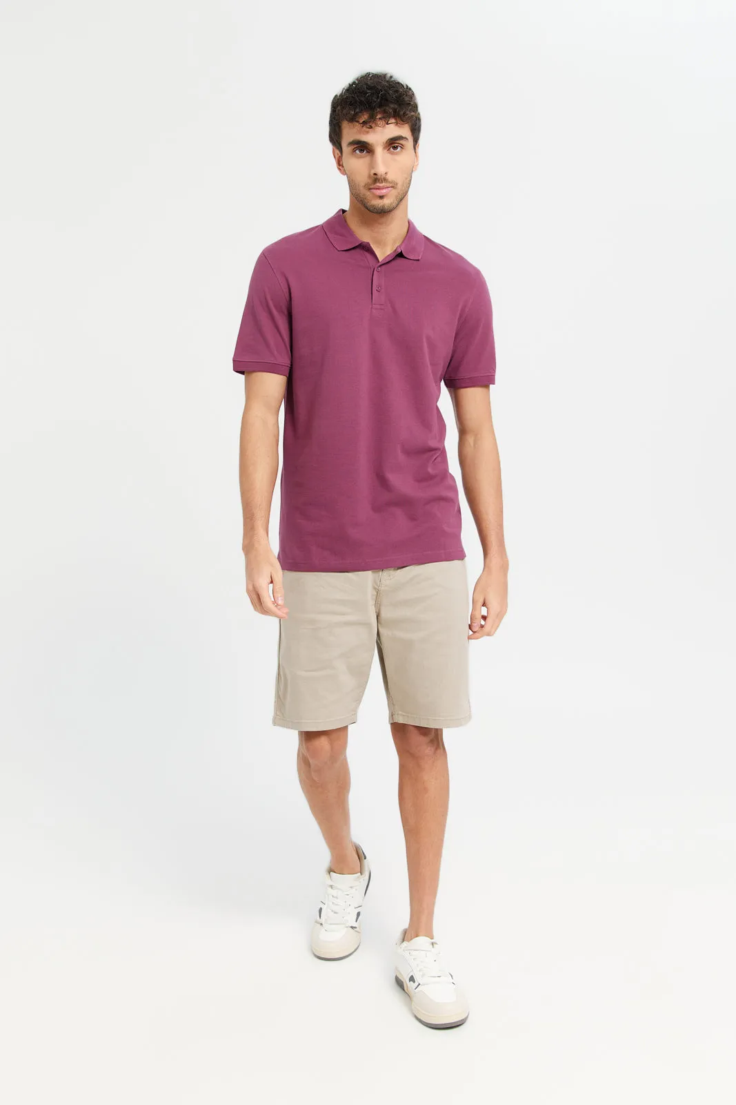 Men Mauve Polo Shirt