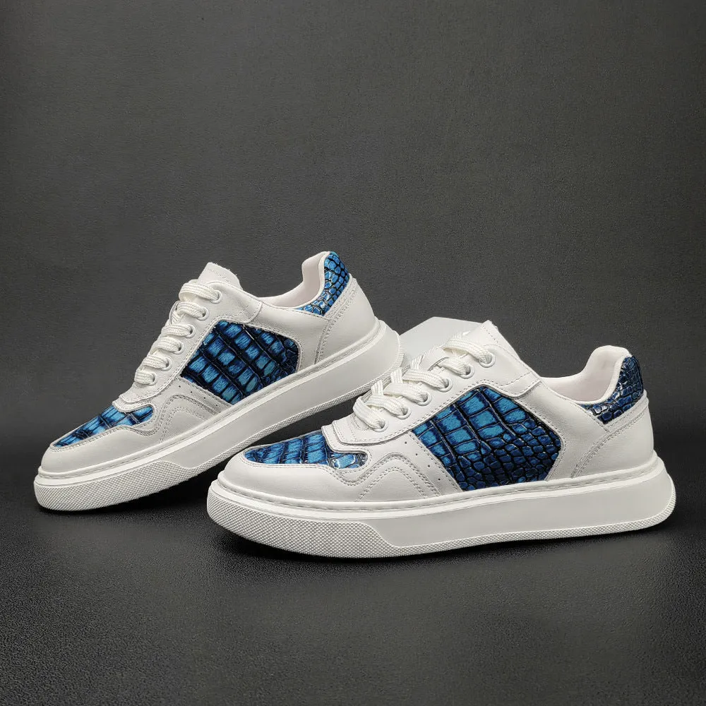 Men Stylish Casual Leather Court Sneakers