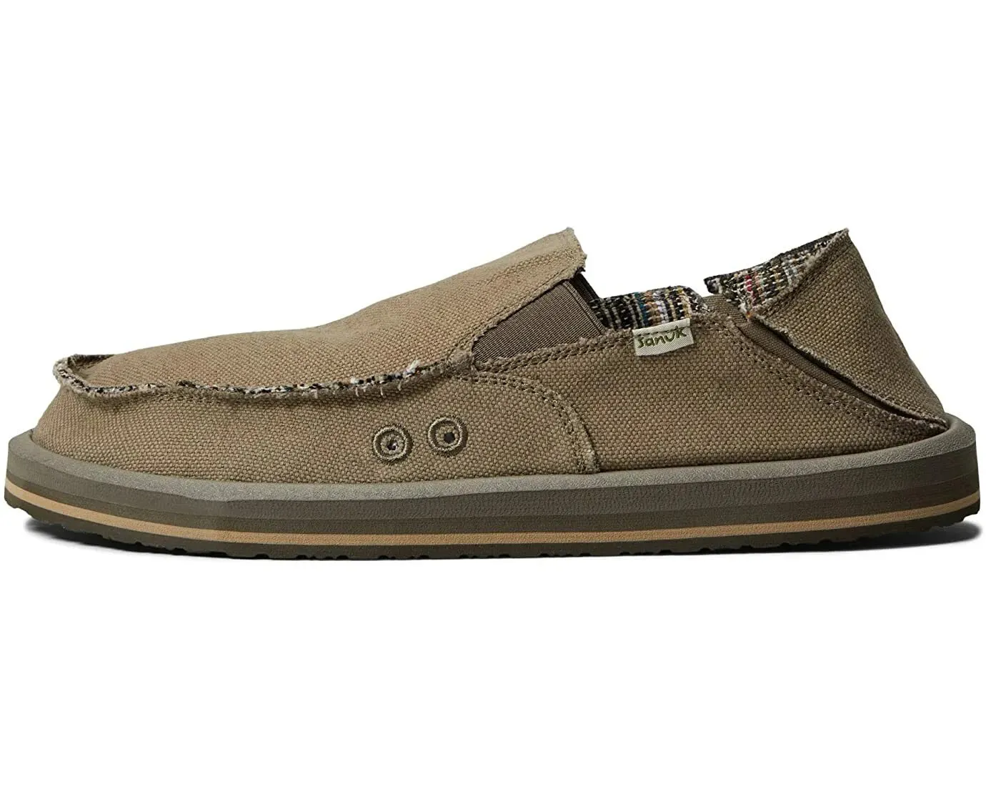 Men's Shoes Sanuk VAGABOND SOFT TOP HEMP Slip On Loafers 1117753 EARTH