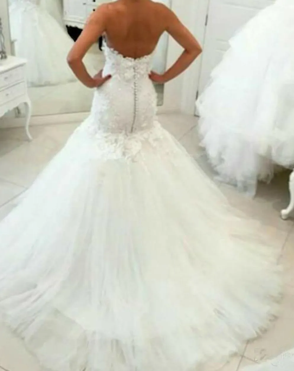 Mermaid lace Wedding Dress  at Bling Brides Bouquet online Bridal Store