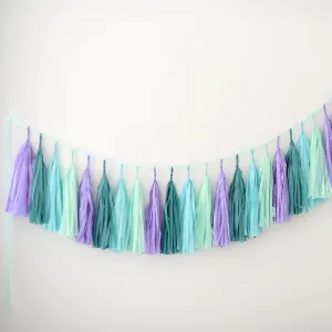 Mermaids tissue paper Tassel Garland Banner