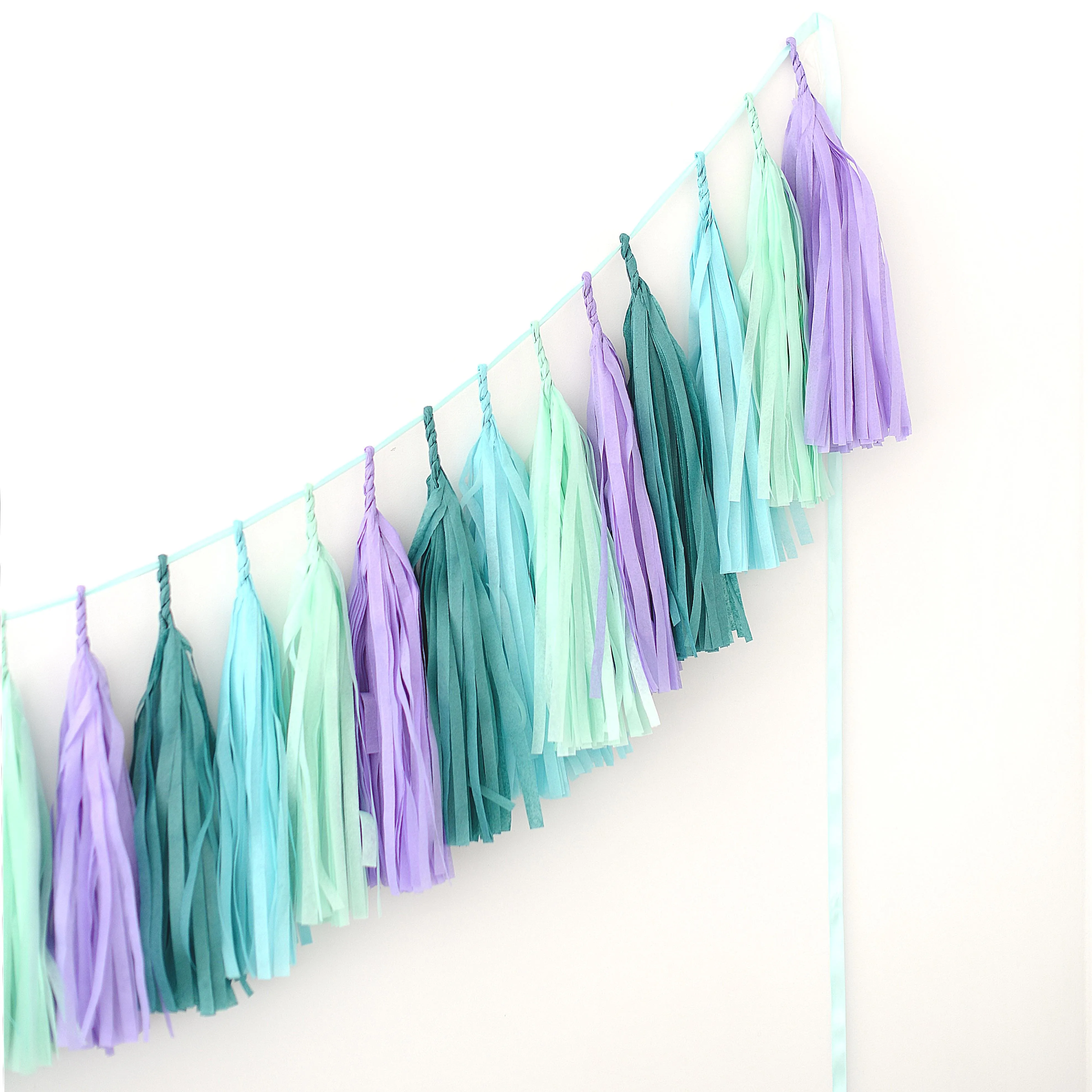 Mermaids tissue paper Tassel Garland Banner