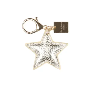 Metallic Gold Star Keyring