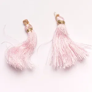 Metallic Light Pink Tiered Tassel