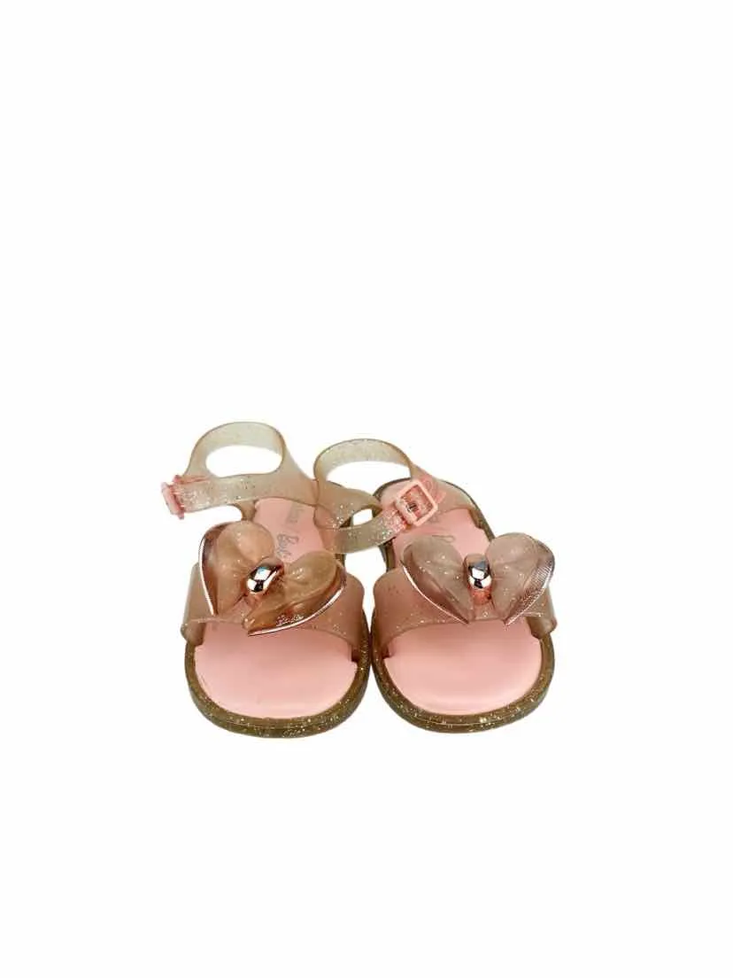 Mini Melissa Girls' Butterfly Barbie Jelly Sandals Pink Size 10 (approx age 5)