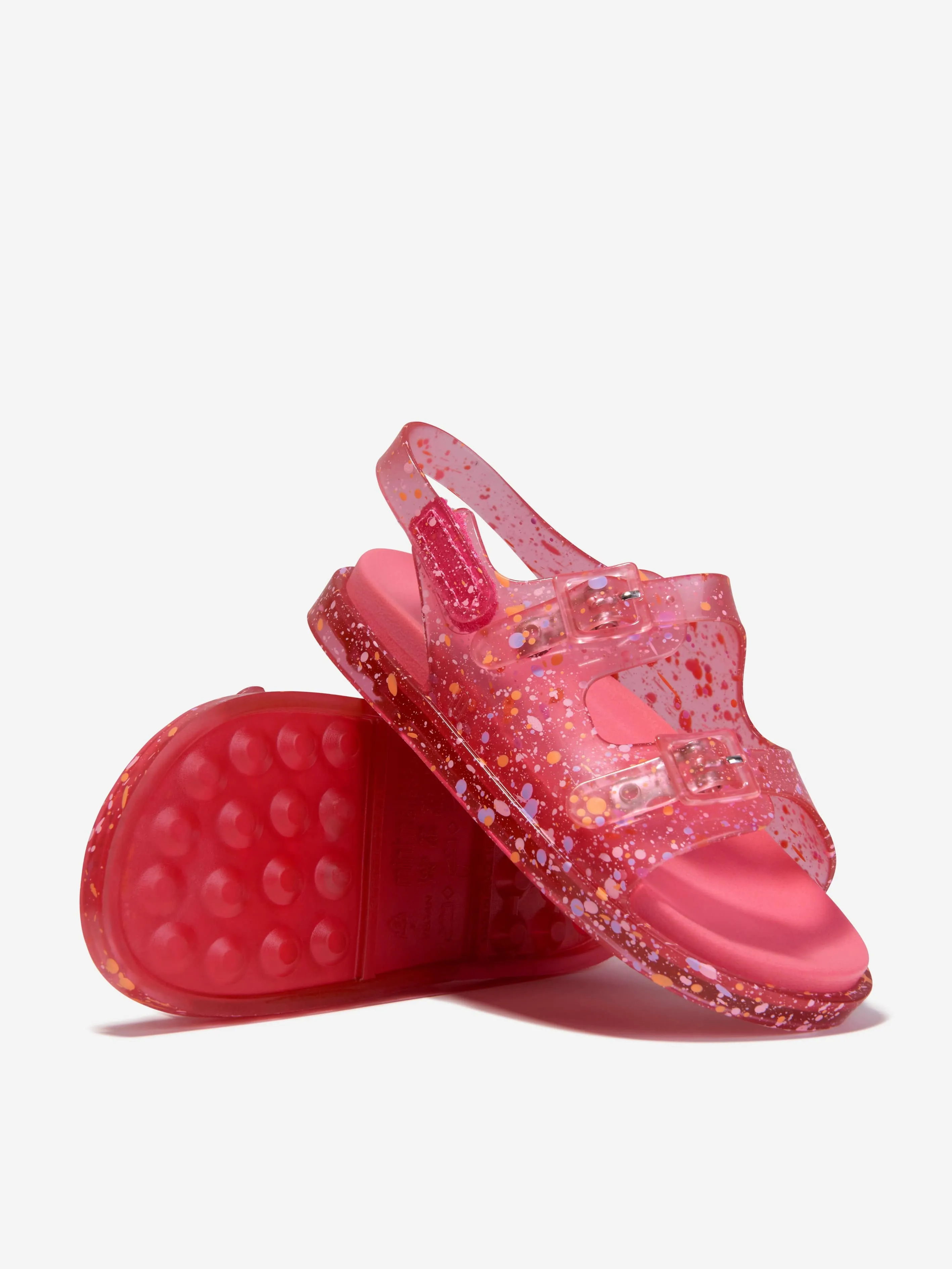 Mini Melissa Girls Wide Fleck Jelly Sandals