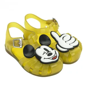 Mini Melissa Kids Girls/Boys "Aranha   Mickey" Friends Jelly Sandals Shoes in Yellow