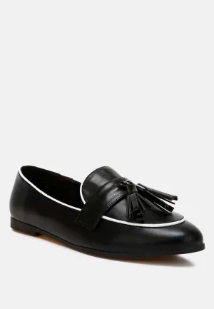 Mythos Dual Tone Tassel Loafers