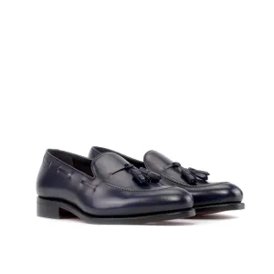 Navy Calf Leather Tassel Loafer