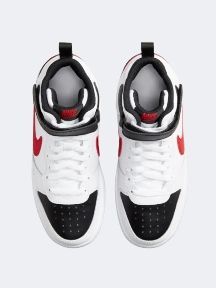 Nike Court Borough 2 Gs-Boys Lifestyle Shoes White/Black/Red