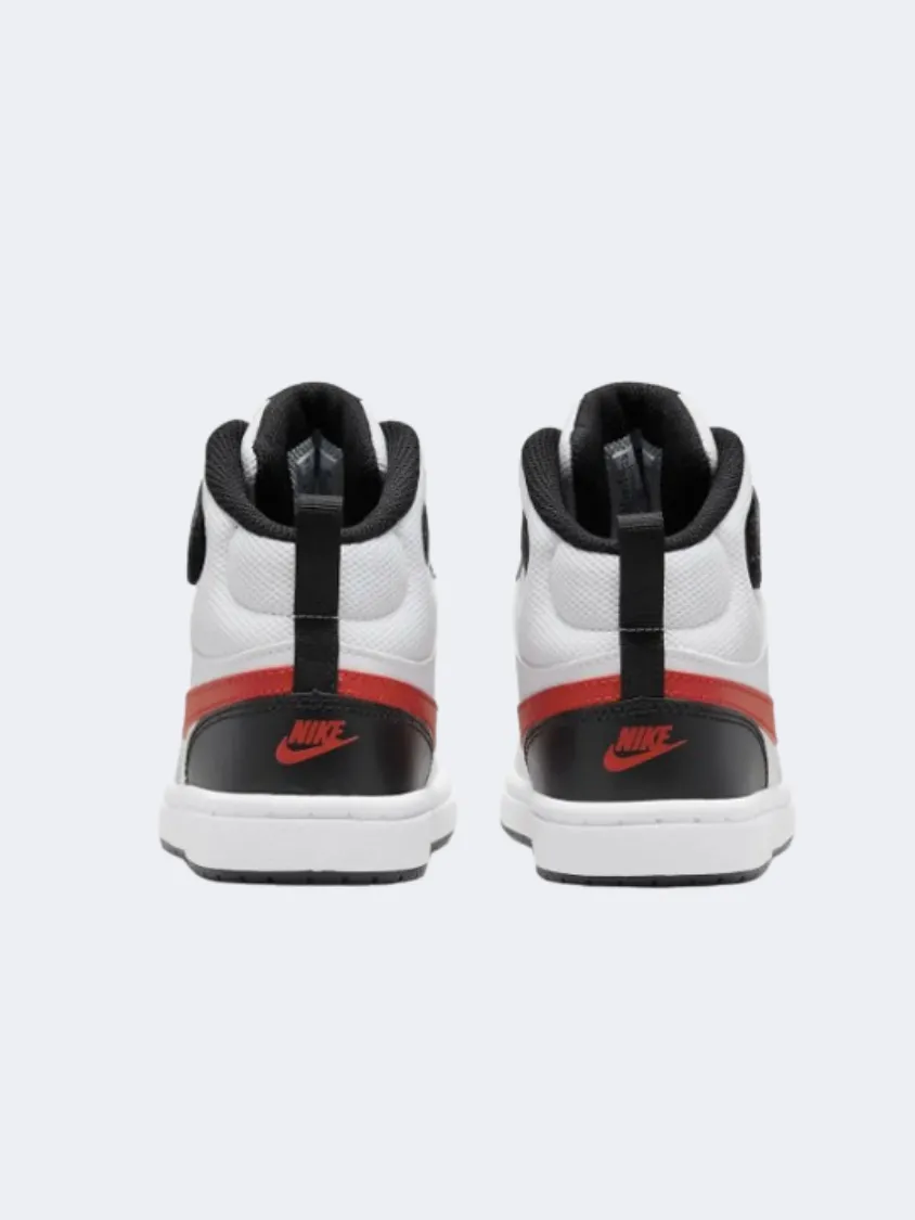 Nike Court Borough 2 Ps-Boys Lifestyle Shoes White/Black/Red