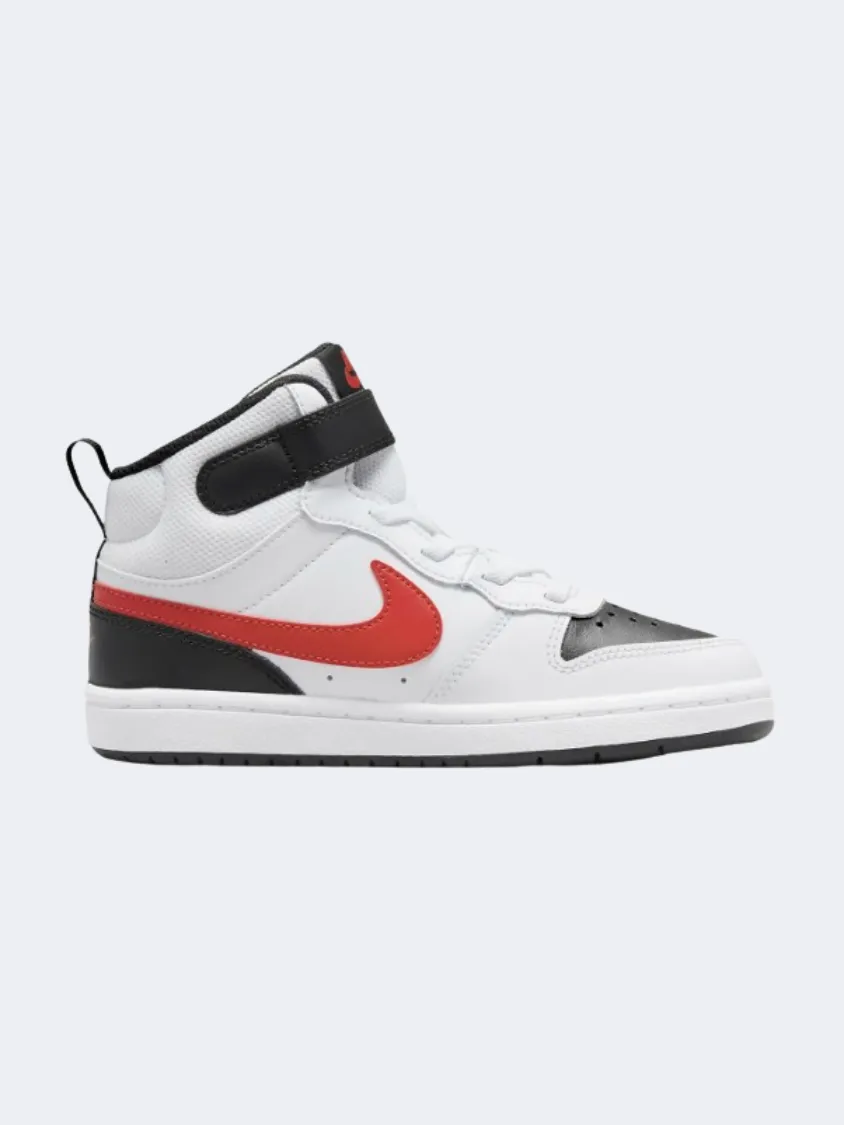 Nike Court Borough 2 Ps-Boys Lifestyle Shoes White/Black/Red