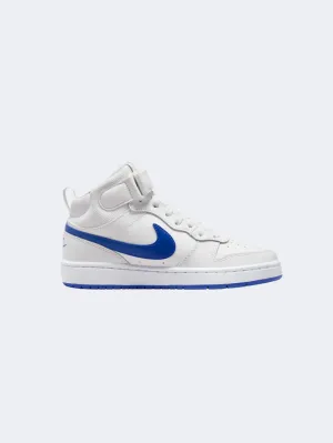 Nike Court Borough Mid 2 Gs-Boys Lifestyle Shoes Summit White/Royal