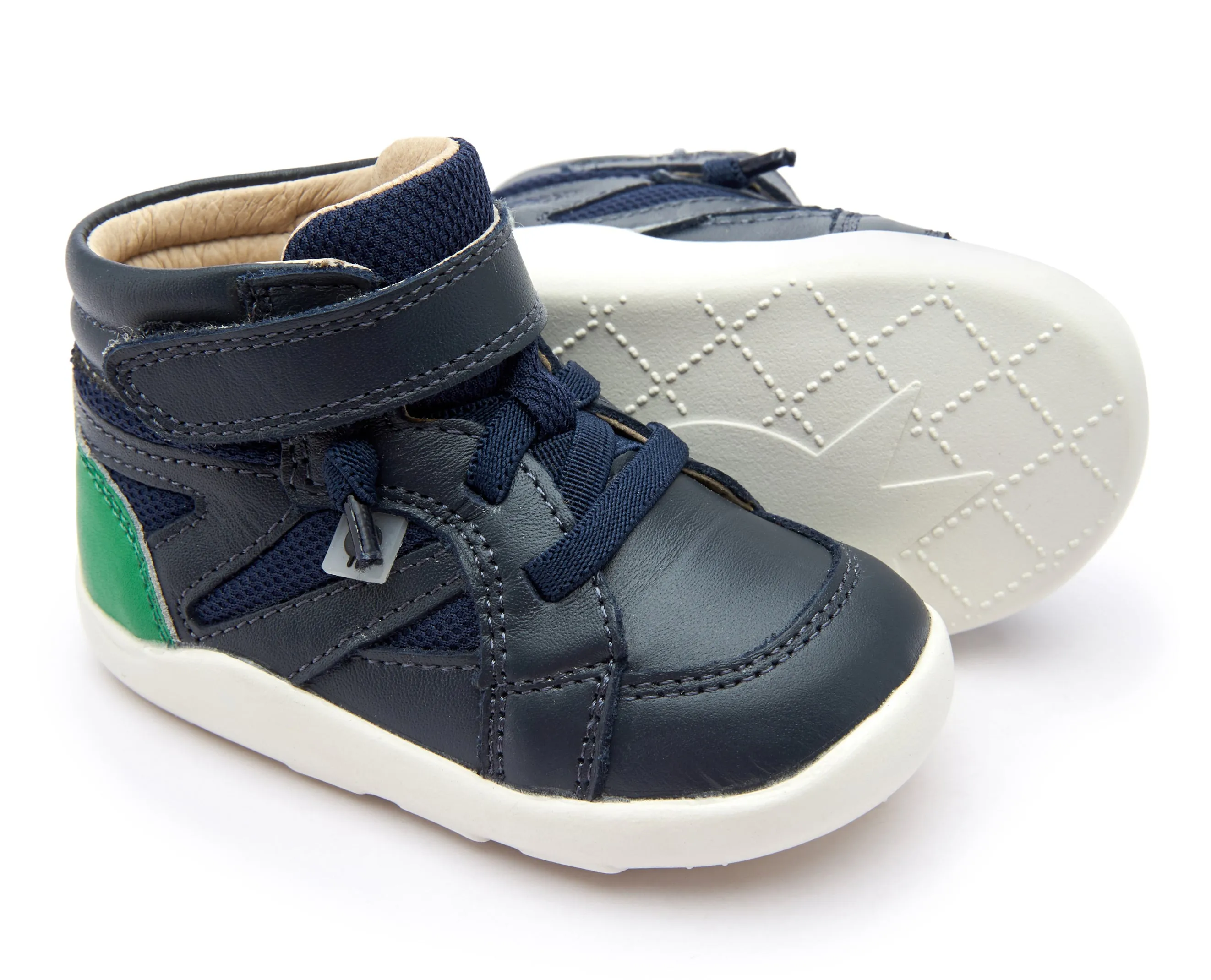 Old Soles Boy's & Girl's 8002 High Ground Sneakers - Navy/Neon Green