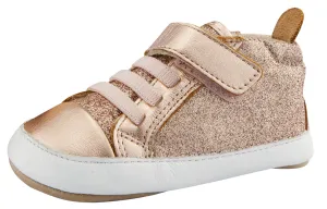 Old Soles Girl's Cheer Glam Flexible Rubber First Walker Sneakers, Glam Copper