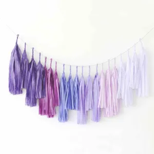 OMBRE PURPLE tassel garland