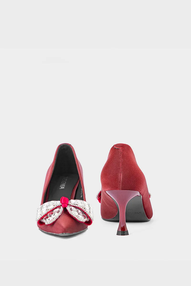 Party Wear Court Shoes IP5012-Maroon