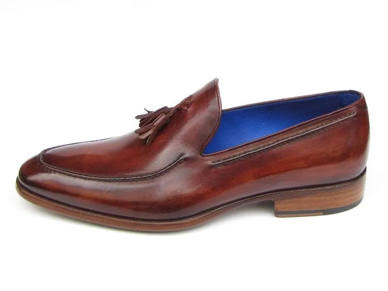 Paul Parkman Brown Leather Upper And Leather Sole Tassel Loafer