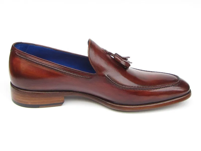 Paul Parkman Brown Leather Upper And Leather Sole Tassel Loafer