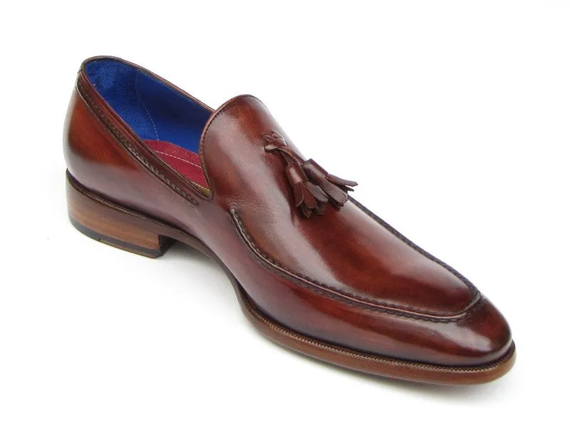 Paul Parkman Brown Leather Upper And Leather Sole Tassel Loafer