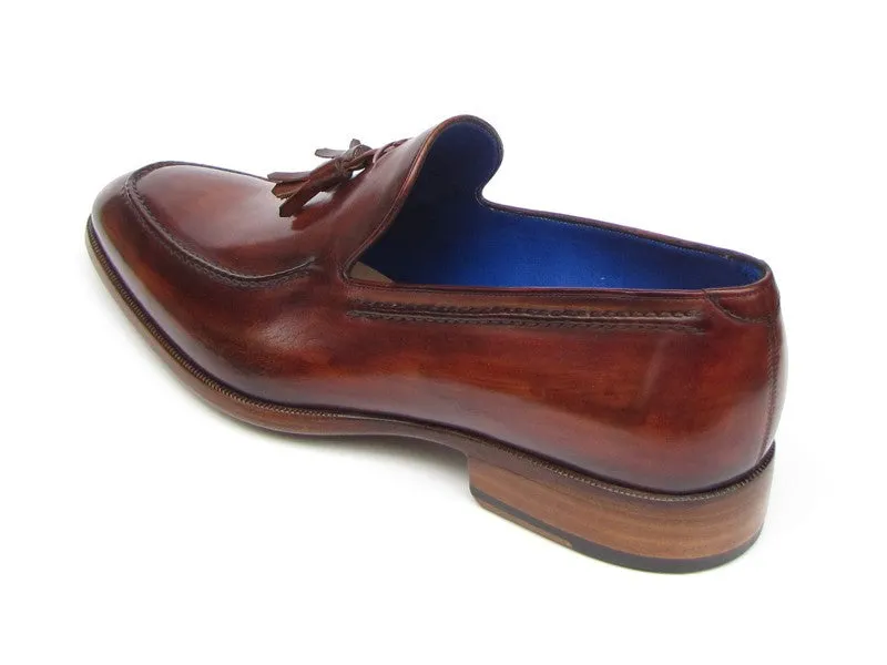 Paul Parkman Brown Leather Upper And Leather Sole Tassel Loafer