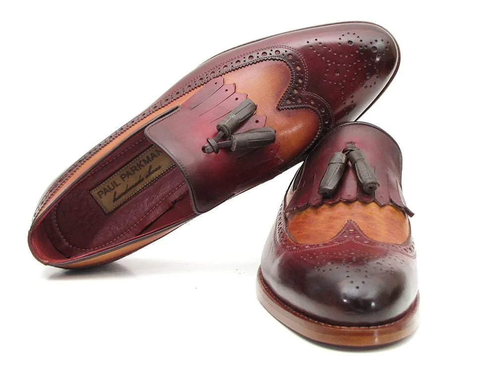 Paul Parkman Kiltie Tassel Loafer Tobacco & Bordeaux