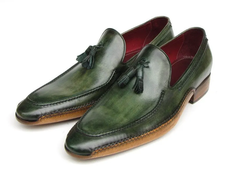 Paul Parkman Men's Green Side Handsewn Tassel Loafer