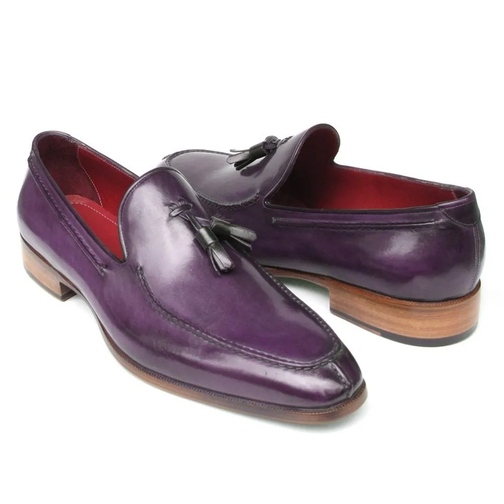 Paul Parkman Men's Tassel Loafer Purple Leather (ID#083-PURP)