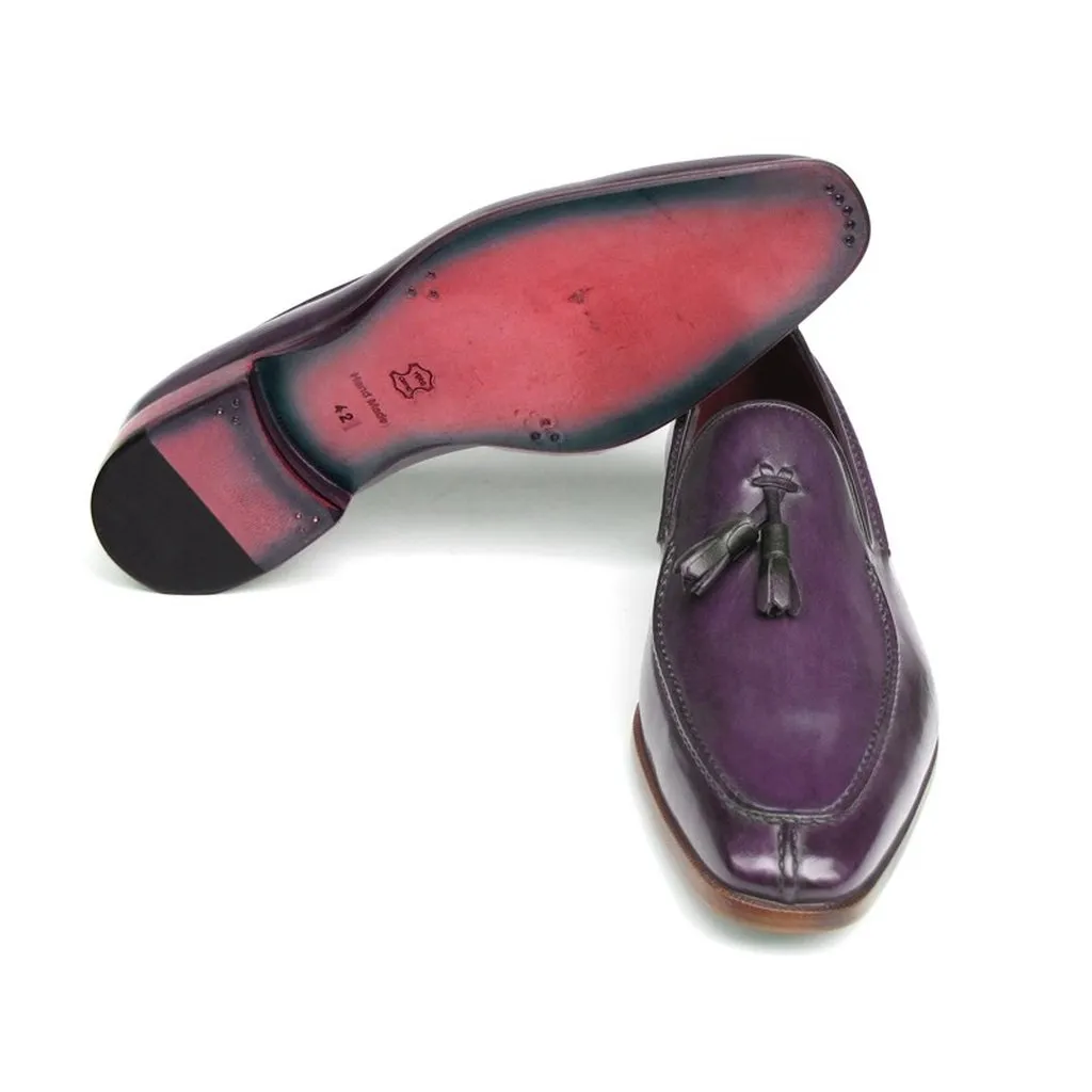 Paul Parkman Men's Tassel Loafer Purple Leather (ID#083-PURP)