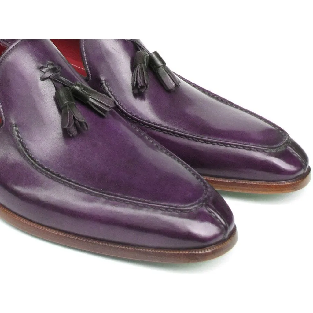 Paul Parkman Men's Tassel Loafer Purple Leather (ID#083-PURP)