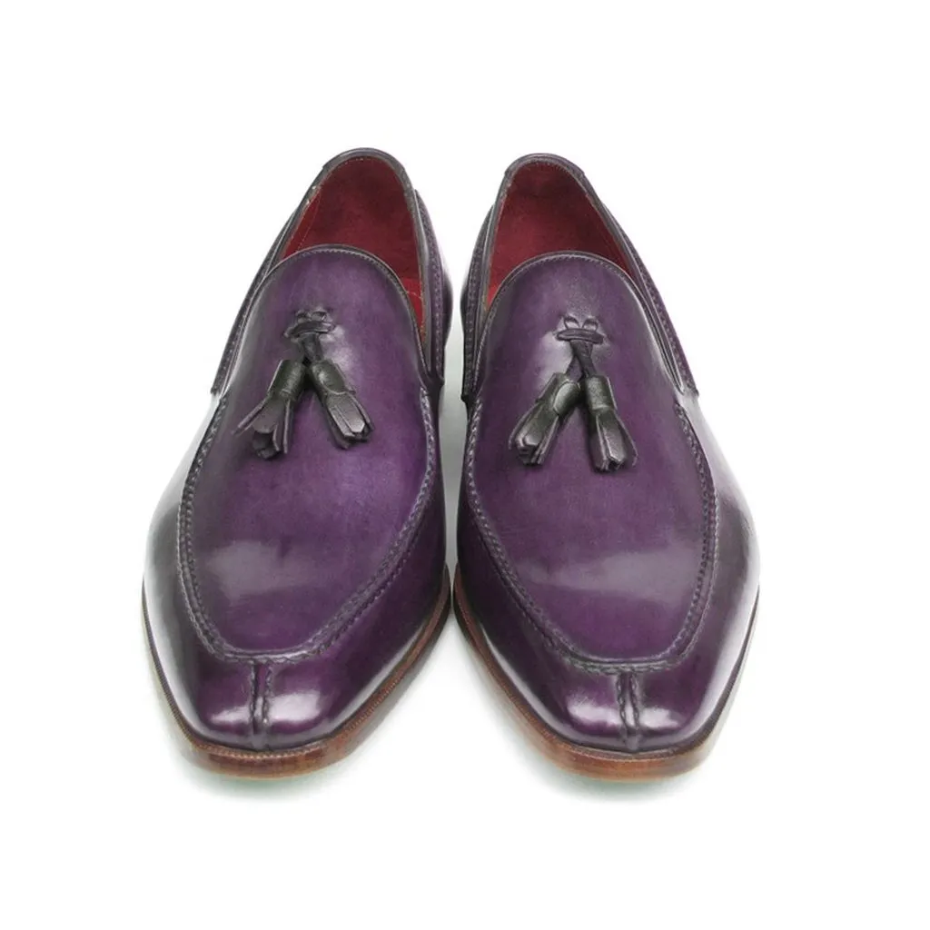 Paul Parkman Men's Tassel Loafer Purple Leather (ID#083-PURP)