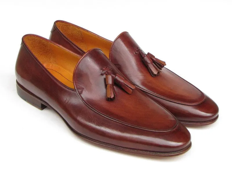 Paul Parkman Tassel Brown Hand Painted Leather Loafer