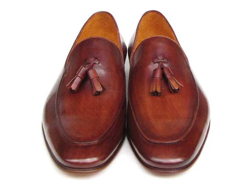 Paul Parkman Tassel Brown Hand Painted Leather Loafer