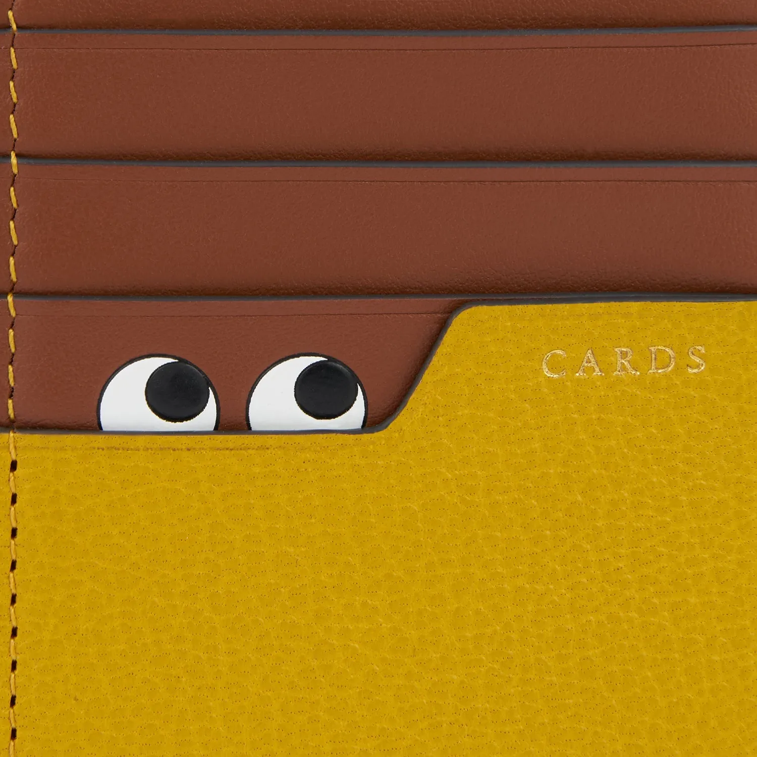 Peeping Eyes Zip Card Case