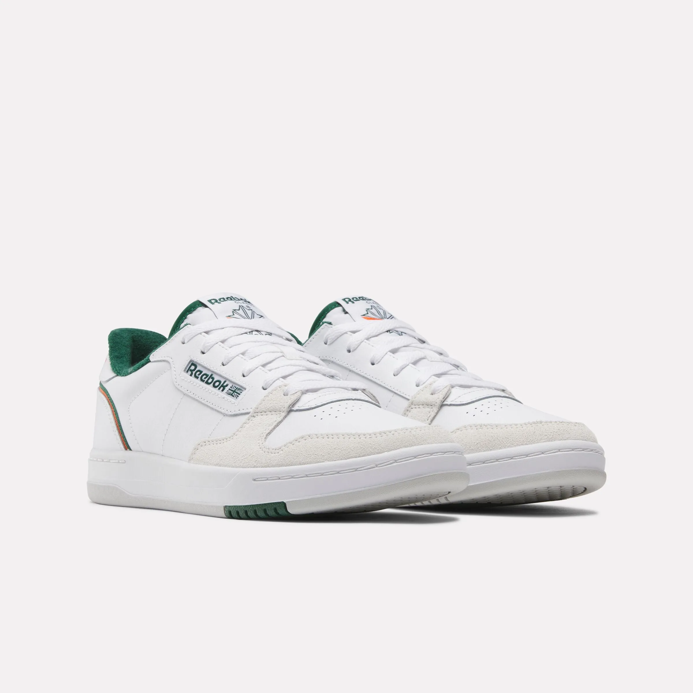 Phase Court Shoes White/White/Darkgreen