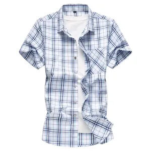 Plaid Casual Men's Top