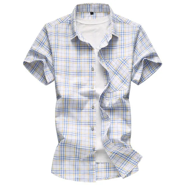 Plaid Casual Men's Top