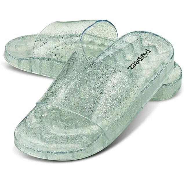 Pupeez Girls Summer Open Toe Jelly Slide Sandals