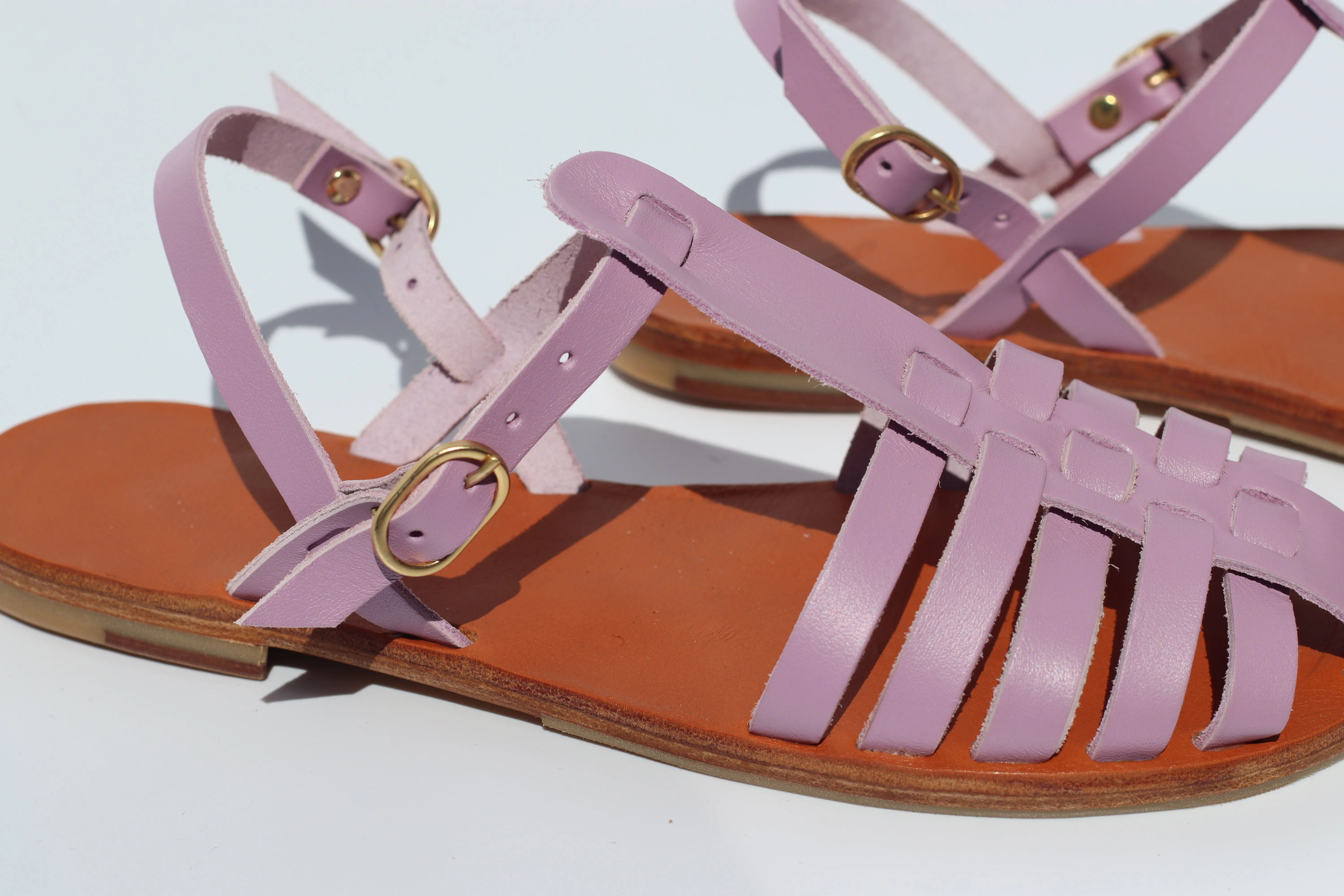 Purple Rain - Camel Sole - Fisherman Sandals