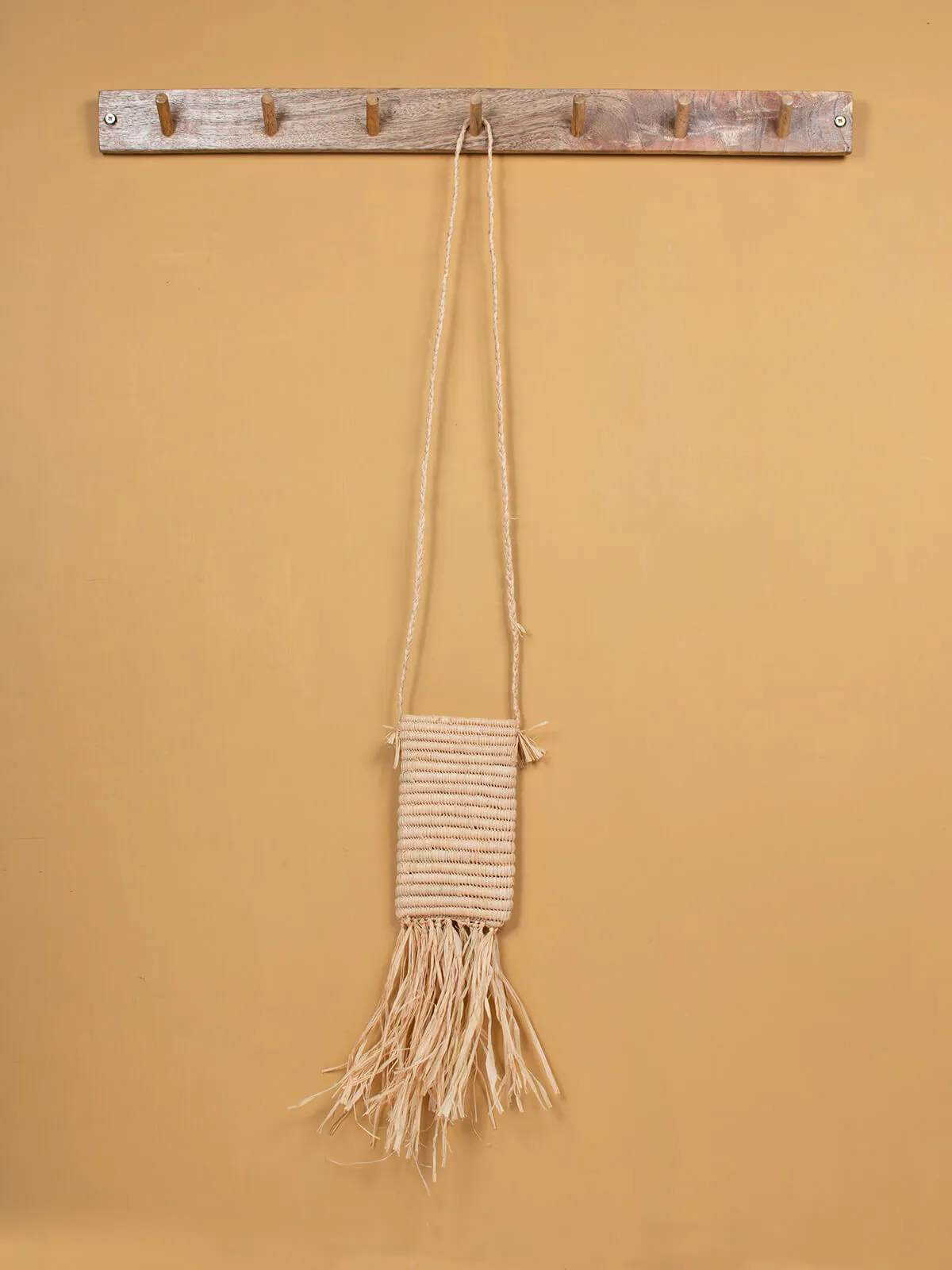 Raffia Tassel Bag, Small (Sample)