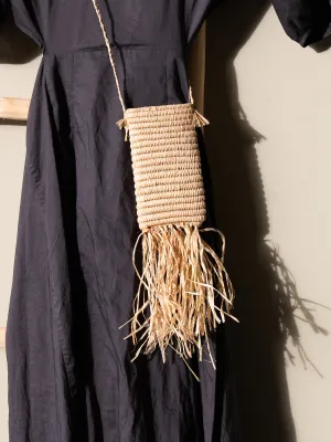 Raffia Tassel Bag, Small (Sample)