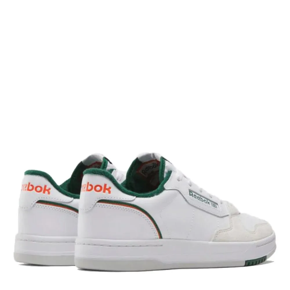 Reebok Men's Phase Court in White/White/Dark Green