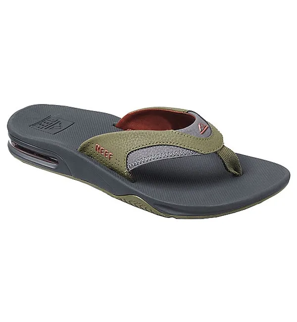 Reef Fanning Flip Flops  - Olive/Rust